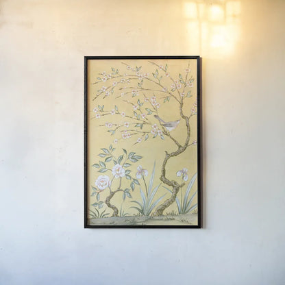 Spring Mural I by Julia Purinton. shown as a paper print in a black flame. Available as a archival giclee rolled canvas, fine art paper, or poster print. SKU 60421h.