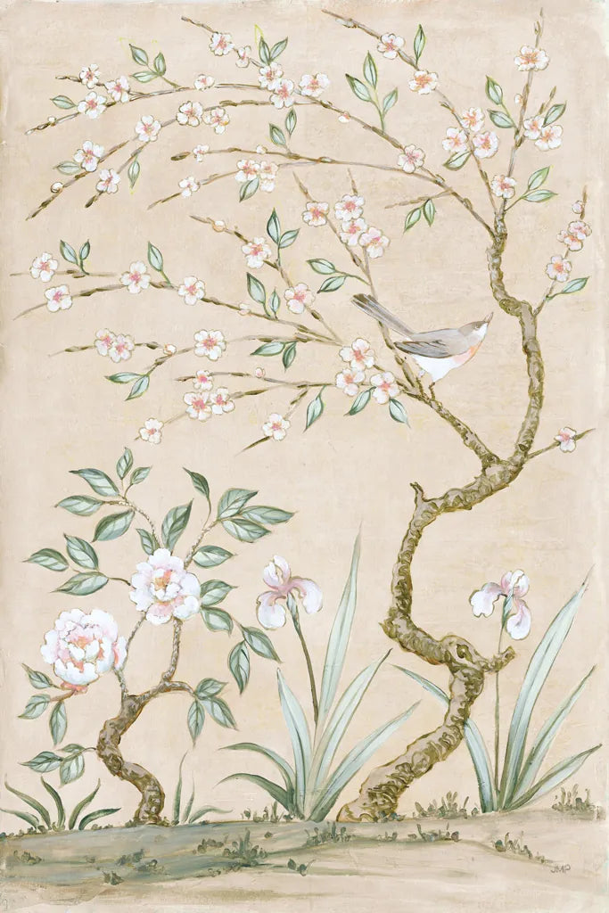 Spring Mural I Tan by Julia Purinton. SKU 65077h. Archival Giclee Fine art print for wall decor.