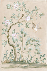 Spring Mural II Tan by Julia Purinton. SKU 65078h. Archival Giclee Fine art print for wall decor.