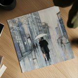 Spring Rain New York Neutral Crop by Julia Purinton. Shown as a detailed flat fine art print, highlighting archival giclee quality. Available as an archival giclee rolled canvas, fine art paper, or poster print. SKU 66596a.