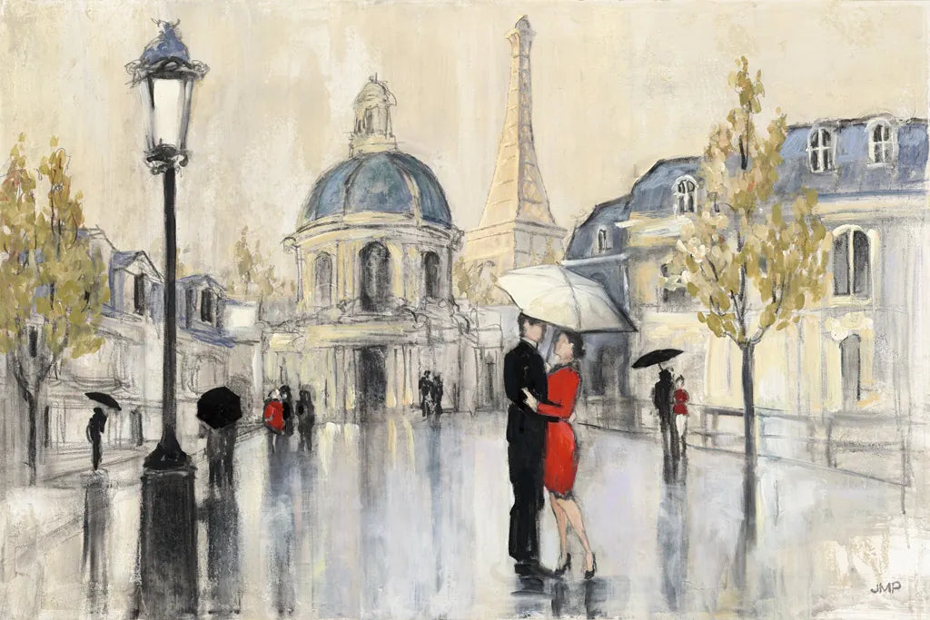 Spring Rain Paris Eiffel by Julia Purinton. SKU 18087i. Archival Giclee Fine art print for wall decor.