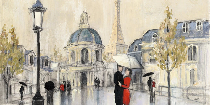Spring Rain Paris Eiffel Crop by Julia Purinton