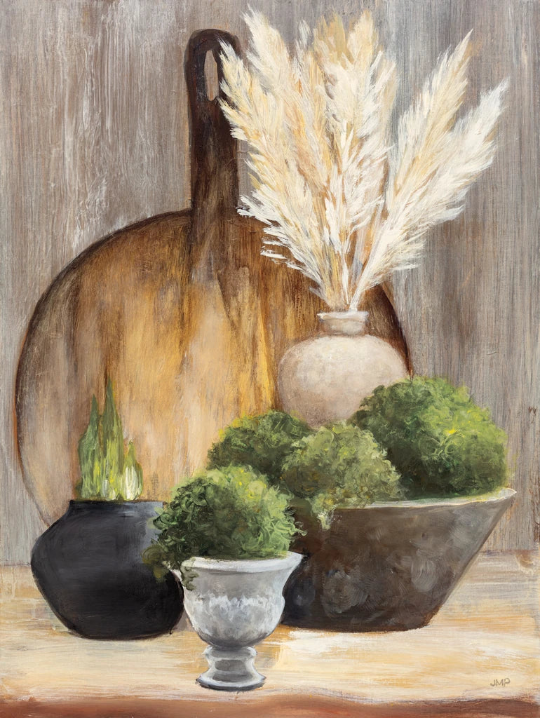 Spring Tableaux II Light Green by Julia Purinton