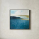 Subtle Sea by Julia Purinton. Shown in a sleek black glass frame for a contemporary gallery look. Available as an archival giclee rolled canvas, fine art paper, or poster print. SKU 78367a.