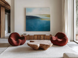 Subtle Sea by Julia Purinton. Shown as extra-large giant wall art in a modern living room. Available as an archival giclee rolled canvas, fine art paper, or poster print. SKU 78367a.