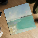 Summer Coastline by Julia Purinton. Shown as a detailed flat fine art print, highlighting archival giclee quality. Available as an archival giclee rolled canvas, fine art paper, or poster print. SKU 56320a.