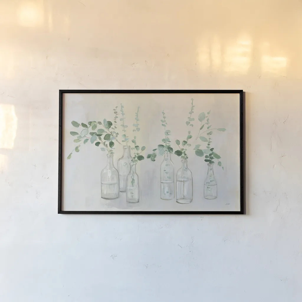 Summer Cuttings III Green Crop by Julia Purinton. shown as a paper print in a black flame. Available as a archival giclee rolled canvas, fine art paper, or poster print. SKU 54530i.