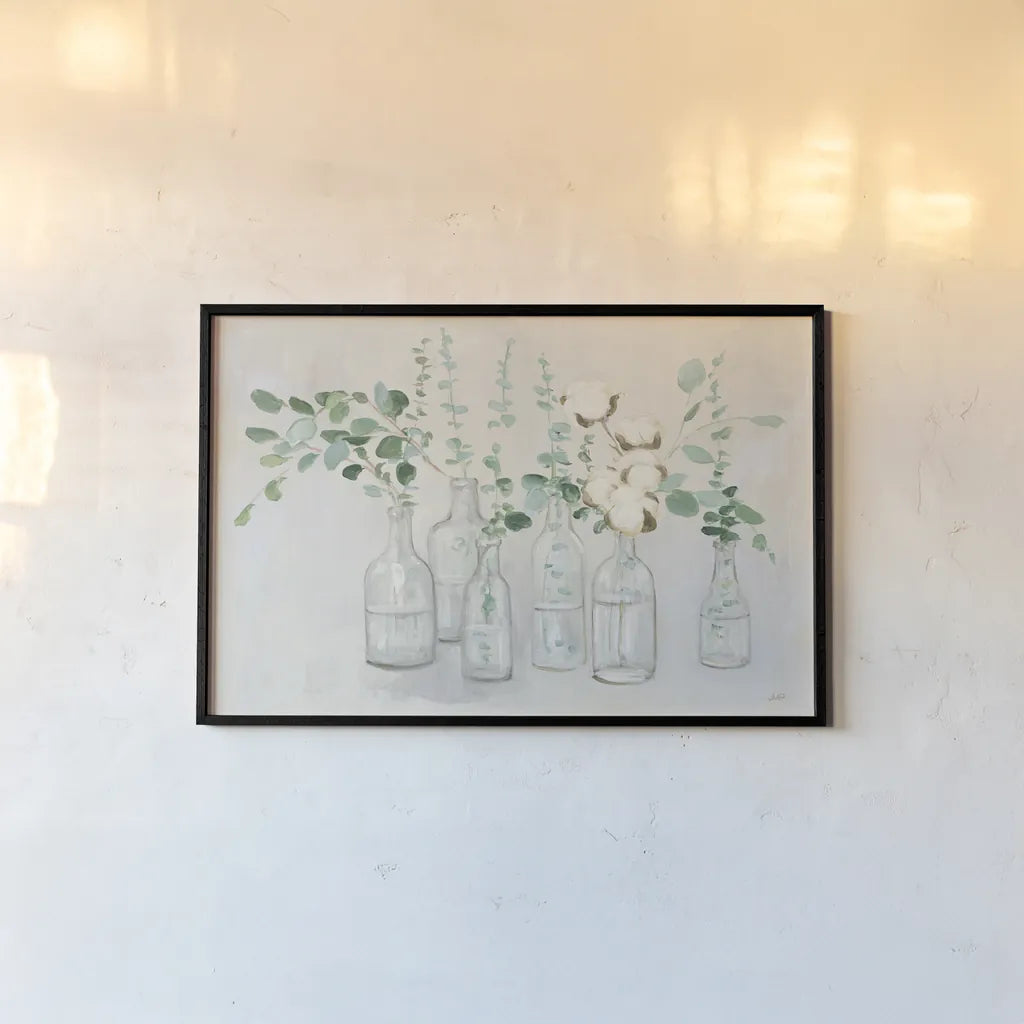 Summer Cuttings III v2 by Julia Purinton. shown as a paper print in a black flame. Available as a archival giclee rolled canvas, fine art paper, or poster print. SKU 45384i.