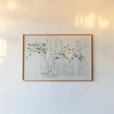 Summer Cuttings III v2 by Julia Purinton. shown as a paper print in a natural frame. Available as a archival giclee rolled canvas, fine art paper, or poster print. SKU 45384i.