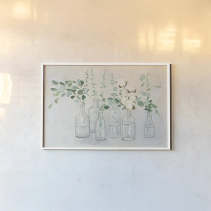 Summer Cuttings III v2 by Julia Purinton. shown as a paper print in a white frame. Available as a archival giclee rolled canvas, fine art paper, or poster print. SKU 45384i.