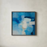 Summer Feeling I by Julia Purinton. Shown in a sleek black glass frame for a contemporary gallery look. Available as an archival giclee rolled canvas, fine art paper, or poster print. SKU 102758a.