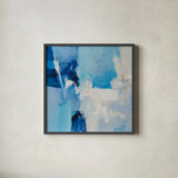 Summer Feeling II by Julia Purinton. Shown in a sleek black glass frame for a contemporary gallery look. Available as an archival giclee rolled canvas, fine art paper, or poster print. SKU 102759a.
