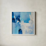Summer Feeling II by Julia Purinton. Shown in a crisp white glass frame for a clean and minimalist style. Available as an archival giclee rolled canvas, fine art paper, or poster print. SKU 102759a.