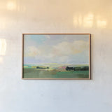 Summer Sky I by Julia Purinton. shown as a paper print in a natural frame. Available as a archival giclee rolled canvas, fine art paper, or poster print. SKU 58513i.