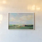 Summer Sky I by Julia Purinton. shown as a paper print in a white frame. Available as a archival giclee rolled canvas, fine art paper, or poster print. SKU 58513i.