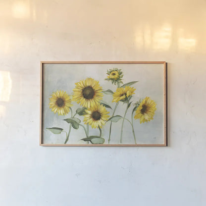 Sunny Day by Julia Purinton. shown as a paper print in a natural frame. Available as a archival giclee rolled canvas, fine art paper, or poster print. SKU 62194i.