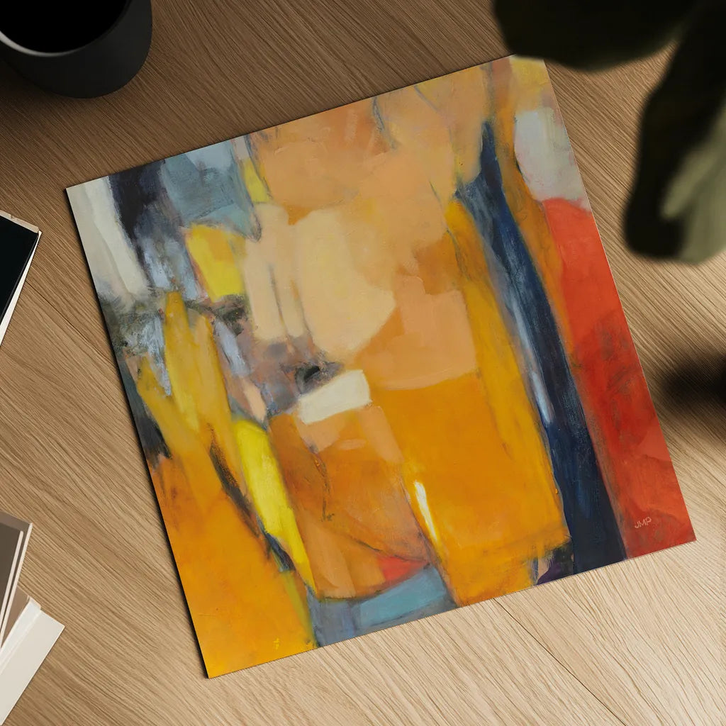 Tangerine Crush by Julia Purinton. Shown as a detailed flat fine art print, highlighting archival giclee quality. Available as an archival giclee rolled canvas, fine art paper, or poster print. SKU 87781a.