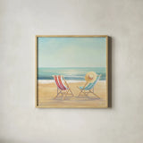 The Simple Life by Julia Purinton. Shown in a natural wood glass frame for a timeless modern aesthetic. Available as an archival giclee rolled canvas, fine art paper, or poster print. SKU 17466a.