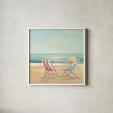 The Simple Life by Julia Purinton. Shown in a crisp white glass frame for a clean and minimalist style. Available as an archival giclee rolled canvas, fine art paper, or poster print. SKU 17466a.
