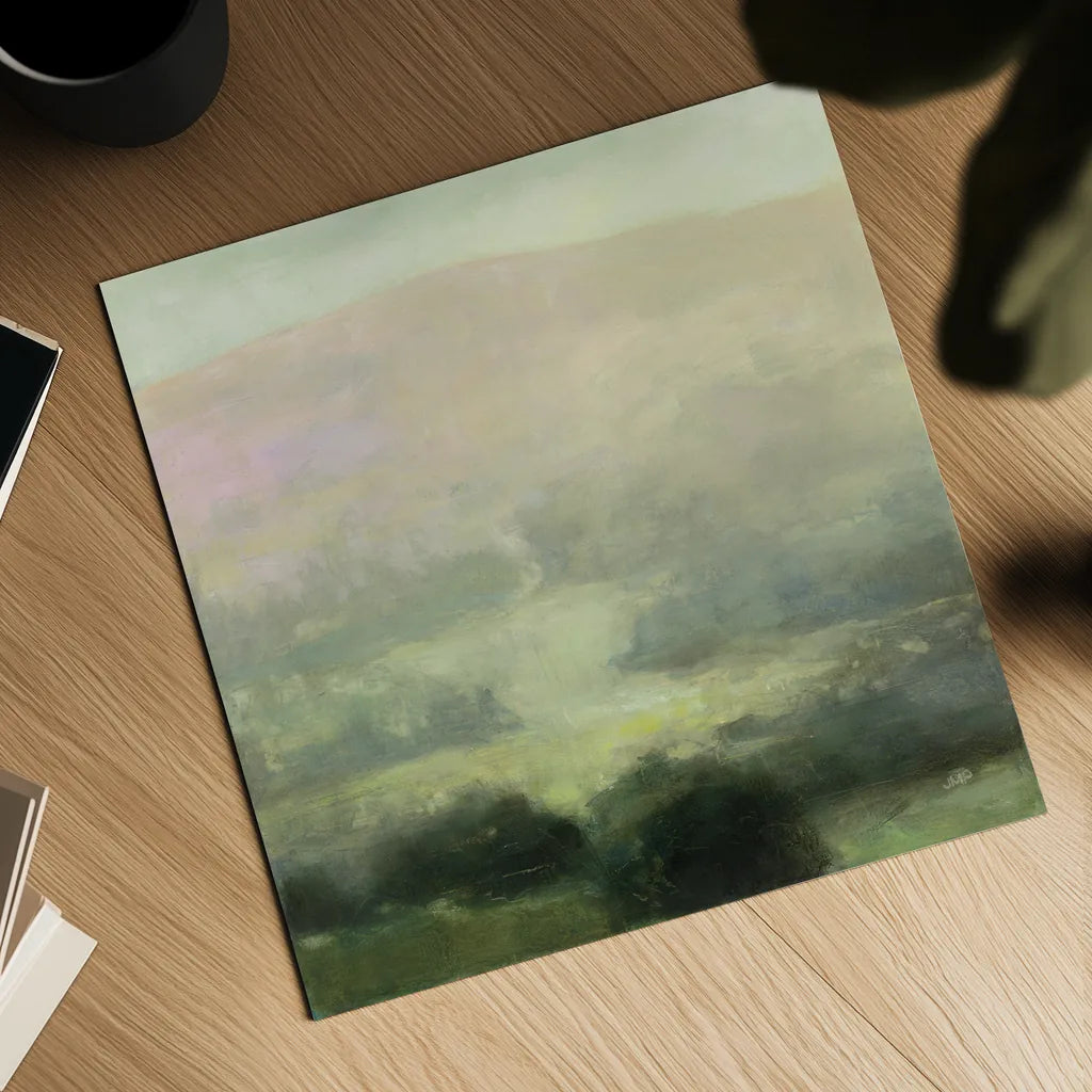 Through the Haze by Julia Purinton. Shown as a detailed flat fine art print, highlighting archival giclee quality. Available as an archival giclee rolled canvas, fine art paper, or poster print. SKU 77490a.