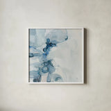 Tidewall by Julia Purinton. Shown in a crisp white glass frame for a clean and minimalist style. Available as an archival giclee rolled canvas, fine art paper, or poster print. SKU 103235a.