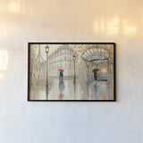 To the Metro by Julia Purinton. shown as a paper print in a black flame. Available as a archival giclee rolled canvas, fine art paper, or poster print. SKU 18788i.
