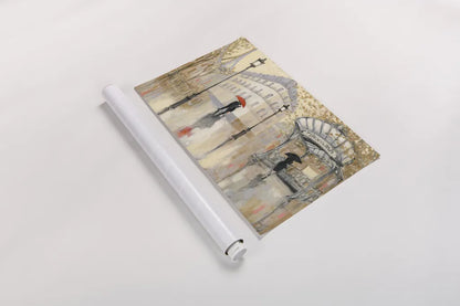 To the Metro by Julia Purinton. shown as a rolled paper print. Available as archival giclee rolled canvas, fine art paper, or poster print. SKU 30530i.