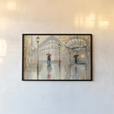 To the Metro by Julia Purinton. shown as a paper print in a black flame. Available as a archival giclee rolled canvas, fine art paper, or poster print. SKU 30530i.