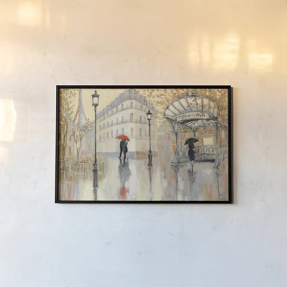 To the Metro by Julia Purinton. shown as a paper print in a black flame. Available as a archival giclee rolled canvas, fine art paper, or poster print. SKU 30530i.