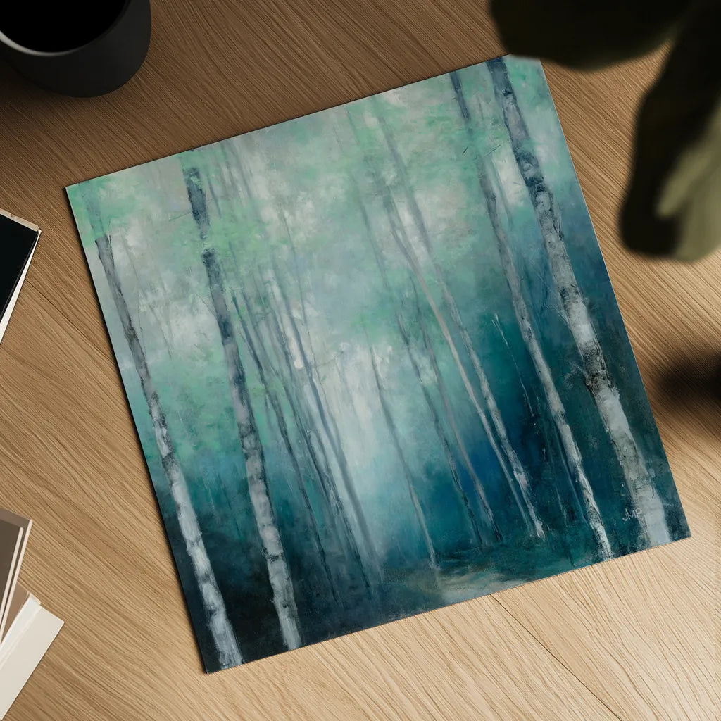 To the Woods by Julia Purinton. Shown as a detailed flat fine art print, highlighting archival giclee quality. Available as an archival giclee rolled canvas, fine art paper, or poster print. SKU 62754a.