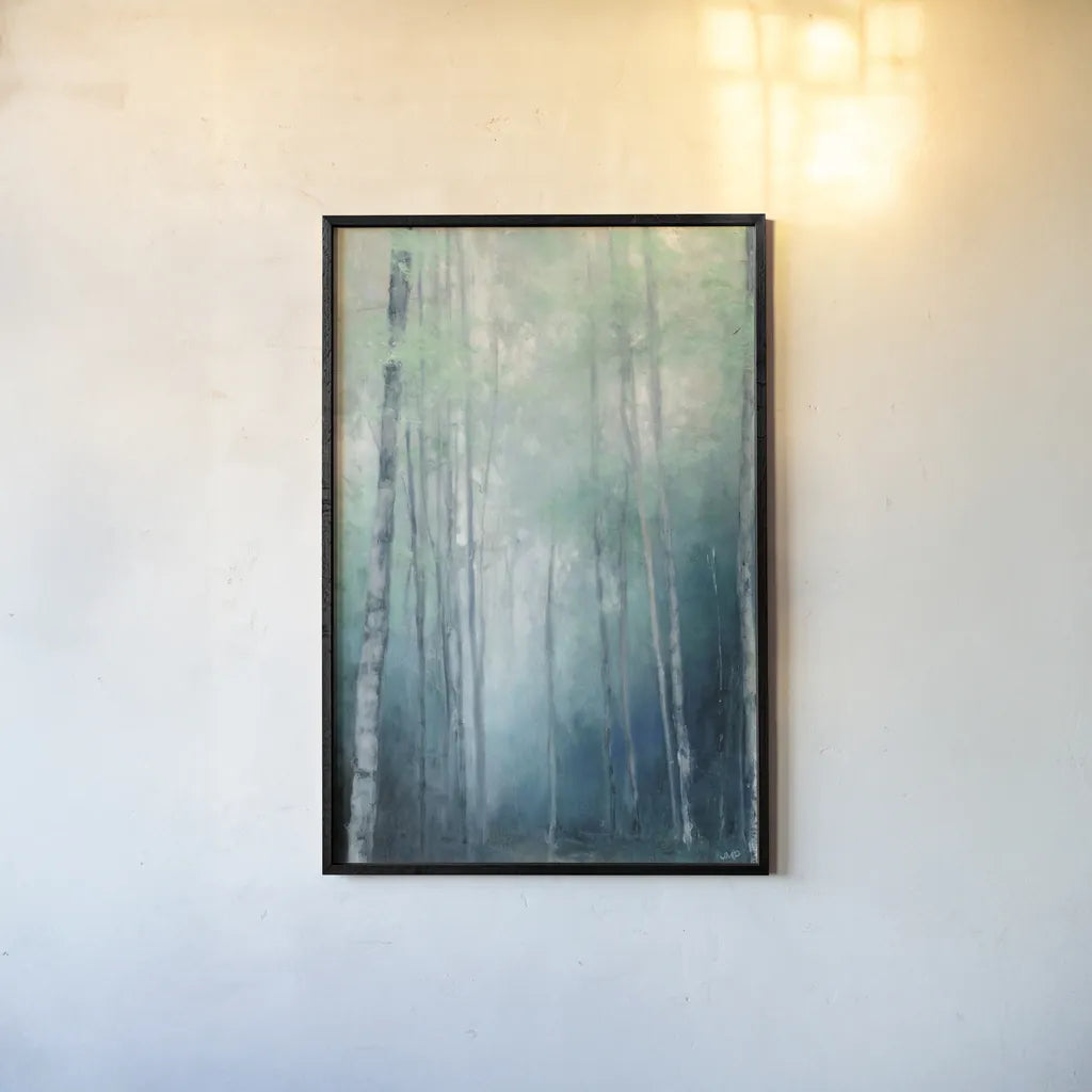 To the Woods Crop by Julia Purinton. shown as a paper print in a black flame. Available as a archival giclee rolled canvas, fine art paper, or poster print. SKU 62754h.