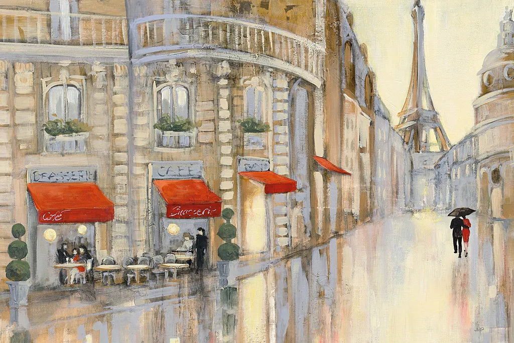 Touring Paris Couple by Julia Purinton. SKU 18793i. Archival Giclee Fine art print for wall decor.