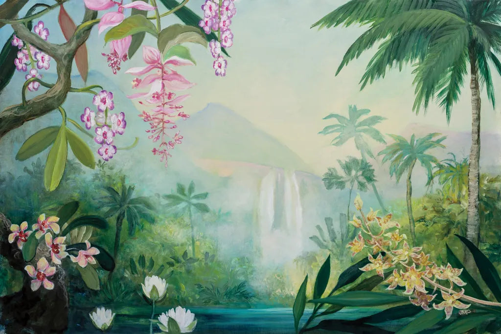 Tropical Falls by Julia Purinton. SKU 78730i. Archival Giclee Fine art print for wall decor.
