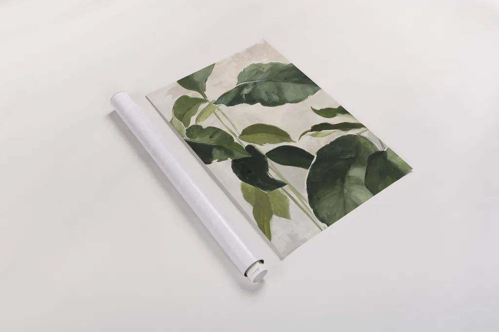 Tropical Study II Crop by Julia Purinton. shown as a rolled paper print. Available as archival giclee rolled canvas, fine art paper, or poster print. SKU 70135h.