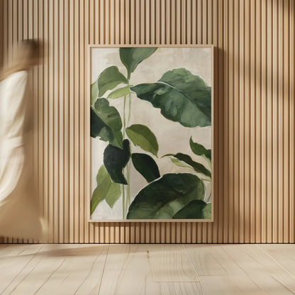 Tropical Study II Crop by Julia Purinton. shown as over sized large wall art. Available as an archival giclee rolled canvas, fine art paper, or poster print. SKU 70135h.
