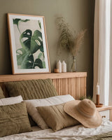 Tropical Study IV Crop by Julia Purinton. shown as a paper print in a natural frame. Available as a archival giclee rolled canvas, fine art paper, or poster print. SKU 70137h.