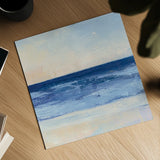 True Blue Ocean II by Julia Purinton. Shown as a detailed flat fine art print, highlighting archival giclee quality. Available as an archival giclee rolled canvas, fine art paper, or poster print. SKU 24587a.
