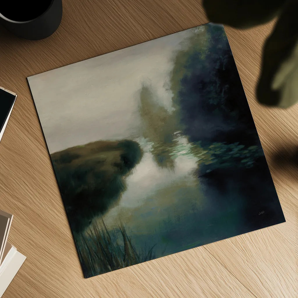 Twilight Fog Dark by Julia Purinton. Shown as a detailed flat fine art print, highlighting archival giclee quality. Available as an archival giclee rolled canvas, fine art paper, or poster print. SKU 78313a.
