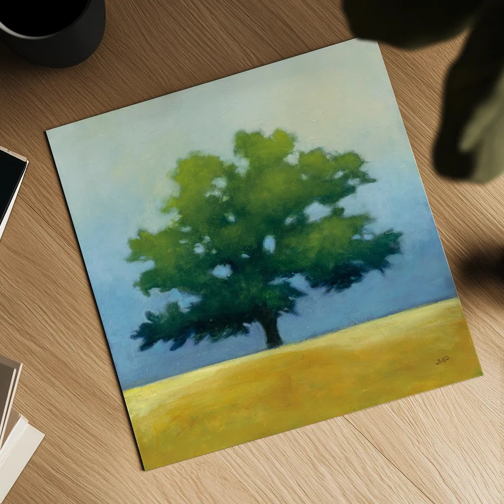 Under the Oak I by Julia Purinton. Shown as a detailed flat fine art print, highlighting archival giclee quality. Available as an archival giclee rolled canvas, fine art paper, or poster print. SKU 21999a.