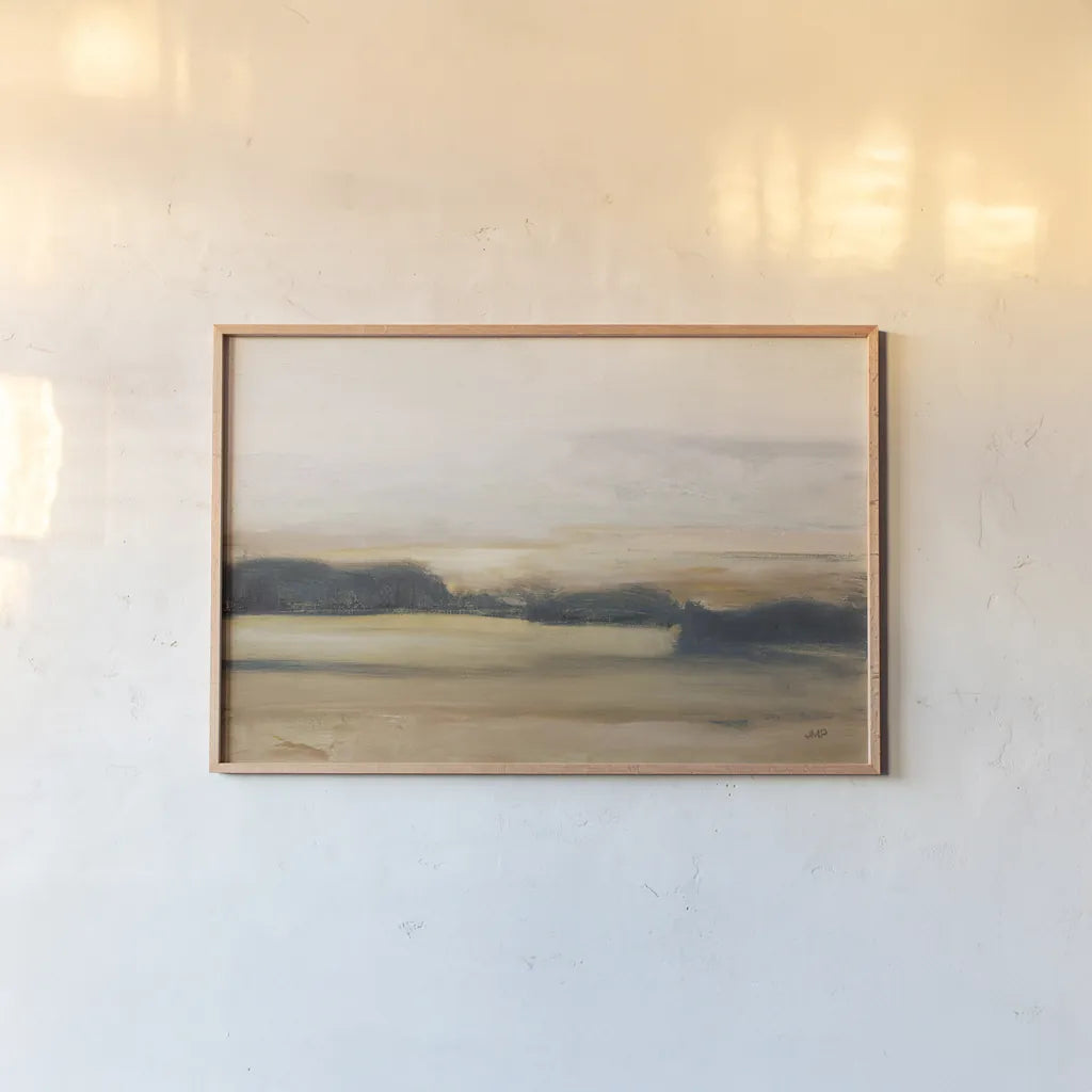 View From the Top Neutral by Julia Purinton. shown as a paper print in a natural frame. Available as a archival giclee rolled canvas, fine art paper, or poster print. SKU 68942i.