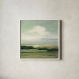 View from the Top by Julia Purinton. Shown in a crisp white glass frame for a clean and minimalist style. Available as an archival giclee rolled canvas, fine art paper, or poster print. SKU 68559a.