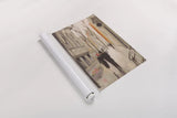 Village Promenade Neutral by Julia Purinton. shown as a rolled paper print. Available as archival giclee rolled canvas, fine art paper, or poster print. SKU 15621h.