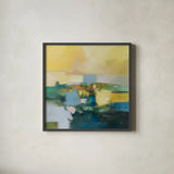 Voyage by Julia Purinton. Shown in a sleek black glass frame for a contemporary gallery look. Available as an archival giclee rolled canvas, fine art paper, or poster print. SKU 90244a.