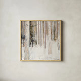 Warm Winter Light II by Julia Purinton. Shown in a natural wood glass frame for a timeless modern aesthetic. Available as an archival giclee rolled canvas, fine art paper, or poster print. SKU 30552a.