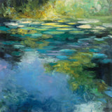 Water Lilies III by Julia Purinton. SKU 14833a. Archival Giclee Fine art print for wall decor.
