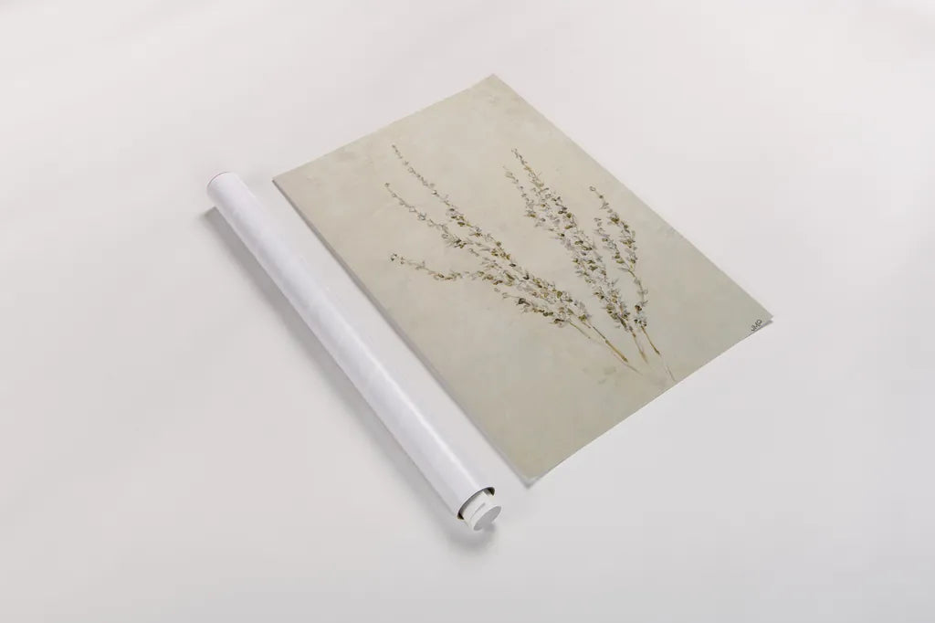 Whispering Grasses III by Julia Purinton. shown as a rolled paper print. Available as archival giclee rolled canvas, fine art paper, or poster print. SKU 85285h.