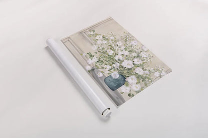 White Bouquet by Julia Purinton. shown as a rolled paper print. Available as archival giclee rolled canvas, fine art paper, or poster print. SKU 72770i.