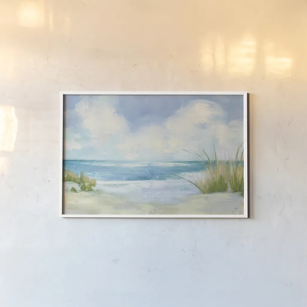 Wind and Waves I by Julia Purinton. shown as a paper print in a white frame. Available as a archival giclee rolled canvas, fine art paper, or poster print. SKU 46966i.