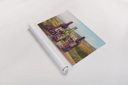 Wine Country by Julia Purinton. shown as a rolled paper print. Available as archival giclee rolled canvas, fine art paper, or poster print. SKU 19680i.
