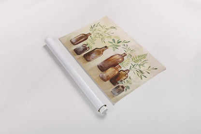 Woodland Still Life I by Julia Purinton. shown as a rolled paper print. Available as archival giclee rolled canvas, fine art paper, or poster print. SKU 51539i.